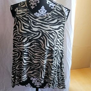 Zebra print tank top